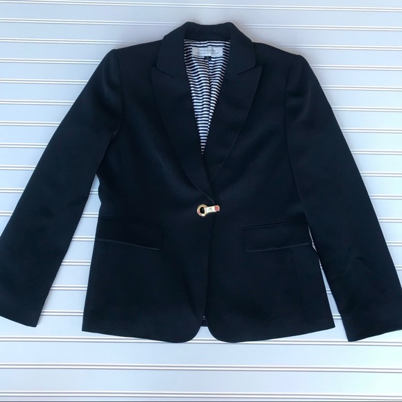 Tahari Jackets & Blazers - Tahari Navy Blue Nautical Blazer, Lined, Size 10